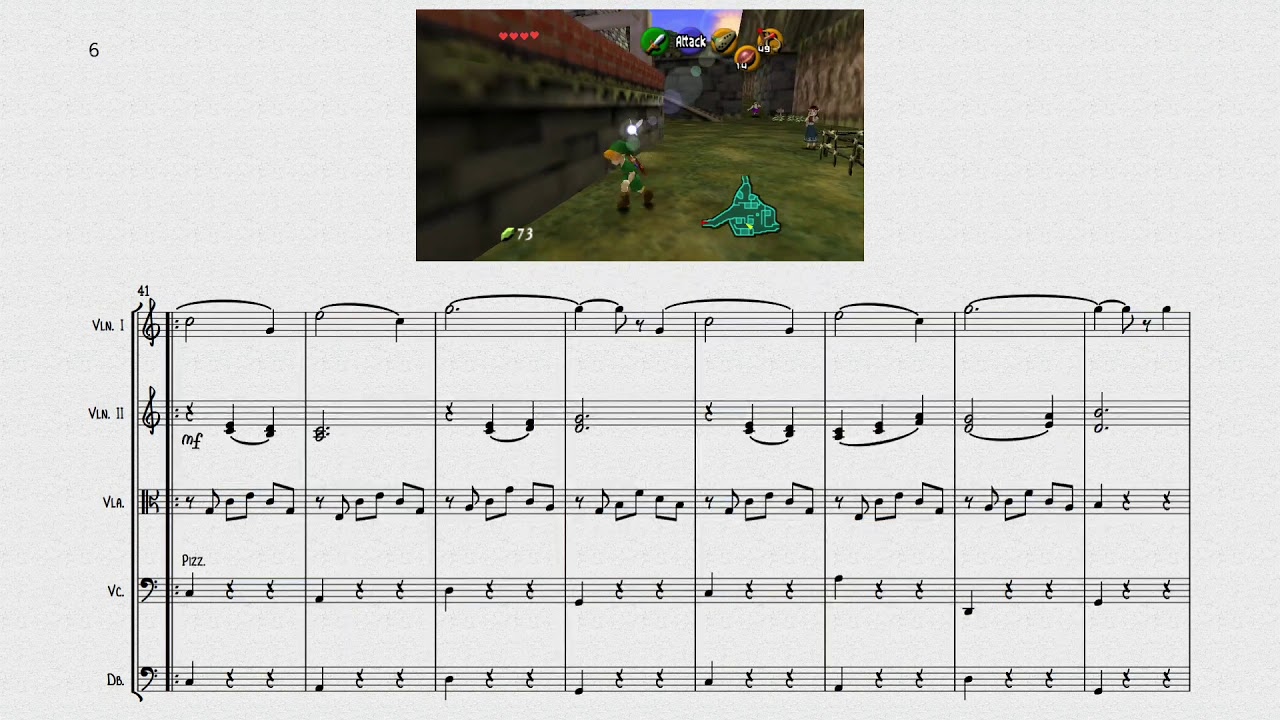 The Legend of Zelda Kakariko Village Sheet Music String Ensemble
