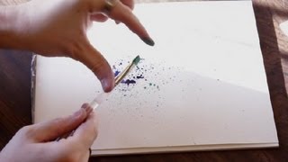 Paper & Watercolor Splatter Crafts : Drawing & Art