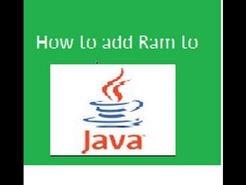 How to add more ram to java. - YouTube