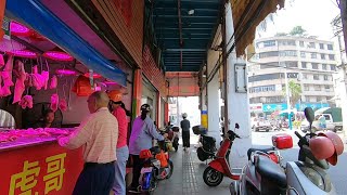 【漫遊石岐】中山城區 街道：孫文中路 》悅來路 》九曲文化城》逢源商業街 | 騎樓 商舖 小食店 商場 肉檔 餐廳 | 途經: 新華書店 步行街入口 Zhongshan Downtown, China