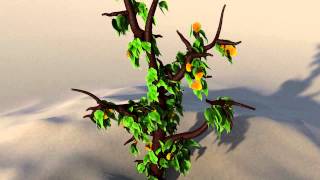 Animation grow tree in c4d