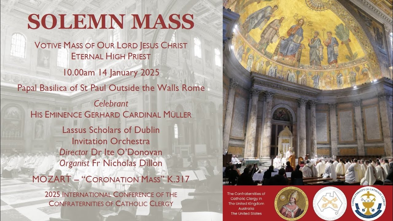 Solemn Mass Papal Basilica of St Paul Outside the Walls 14 January 2025