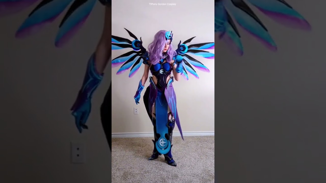 Cosplay Transition to Atlantic Mercy from Overwatch! Costume made by me! 