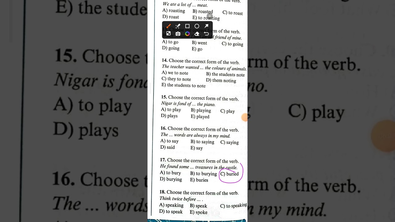 Forms of the verb Quiz 1 test izahı Gülnarə Umudova
