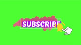 Cute Subscribe Button Green screen with Click effect (FREE) News