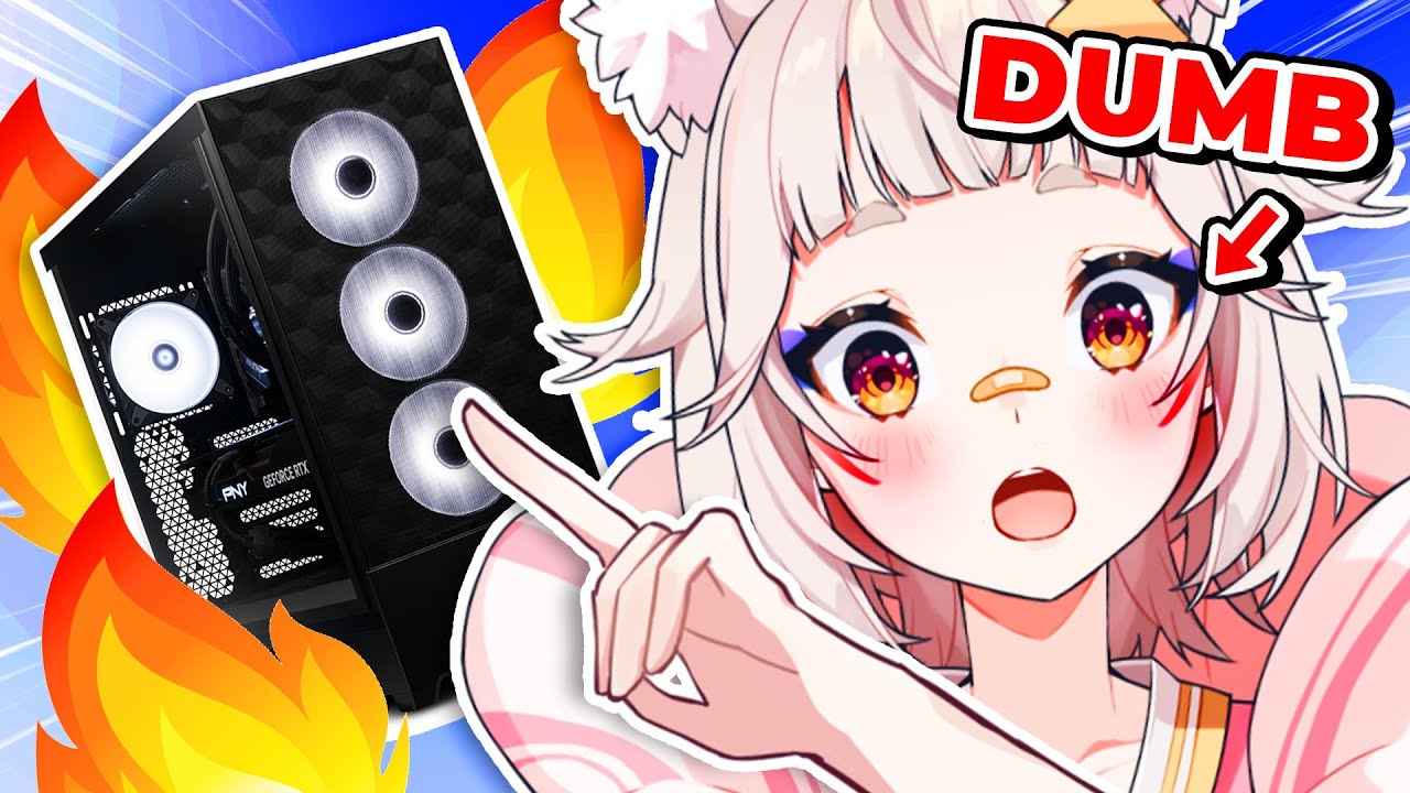 Vtuber almost blows up her new PC