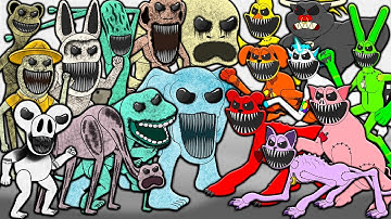 ALL SERIES ZOONOMALY MONSTERS VS POPPY PLAYTIME 3 SMILING CRITTERS! Cartoon Animation