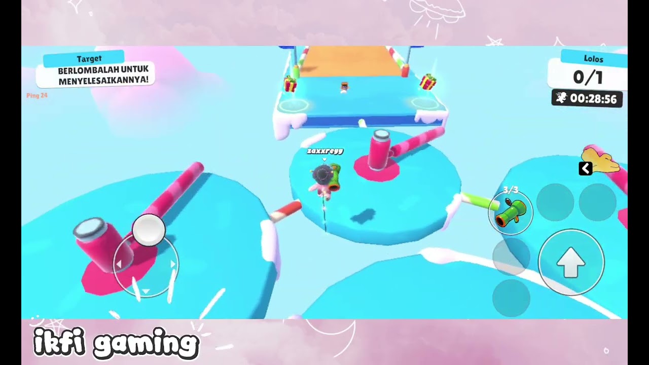 Aku bermain Stamble guys karna aku bosan main Pazu😆😅😂