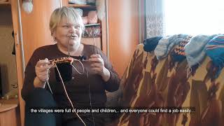 She lives near the Chornobyl zone and knitting Chornobyl socks