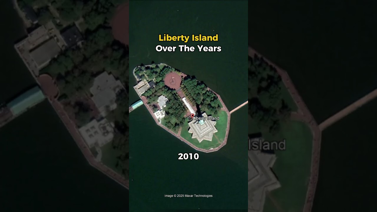 Google Earth's STUNNING View of Liberty Island Over Time 