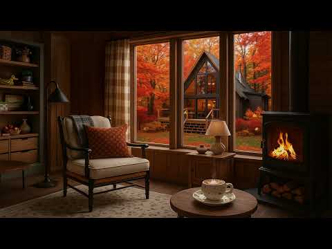 Relaxing Fall Evening by the Fireplace | Cozy Autumn Ambience with Crackling Fire