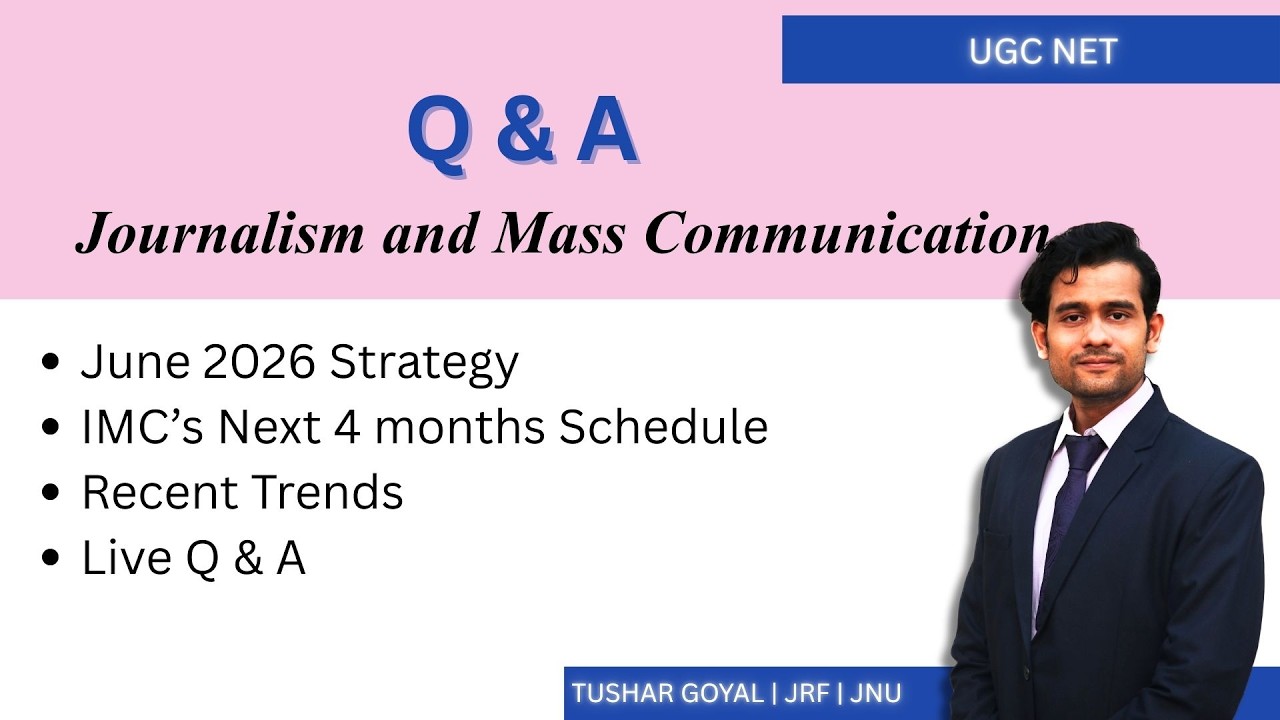 Live Q&A | UGC NET Mass Communication and Journalism | UGC NET/JRF