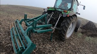картинка: Самодельный чизель рыхлитель на  DEUTZ-FAHR 115G испытание и печальная концовка.
