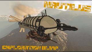 "Nautilus" Class Steampunk Exploration Blimp showcase - Space Engineers