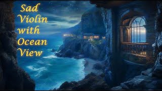 Eternal Night Serenade: Sad Violin with Ocean View and Full Moon Glow 🎻