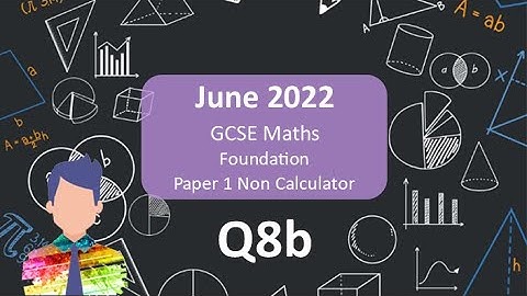Q8b AQA GCSE Maths Foundation Paper 1 June 2022