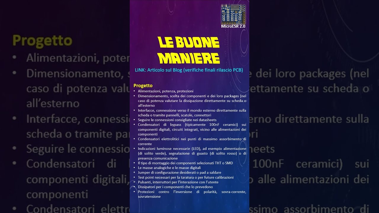 Progetto PCB in streaming scheda MicroESR v2.0 