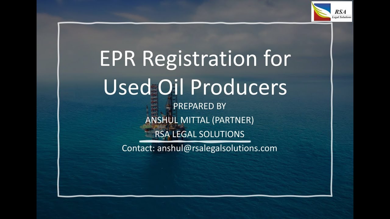 Introduction to EPR Registration for Used Oil Producers - YouTube