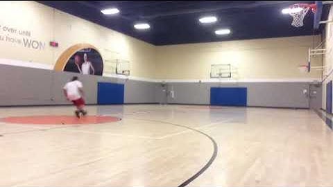 Sprint Cone drills in 24 hour fitness Academy Colorado Springs on Basketball Court 2017