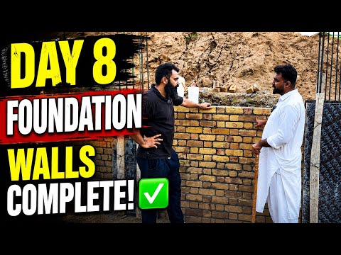 10 Marla House Construction Day 8 | Foundation Walls Complete π§± Strong Base for a Dream Home