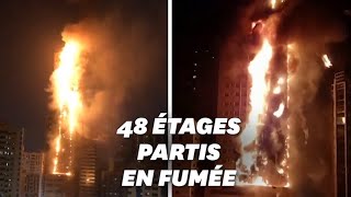 Une tour de 48 étages des Emirats Arabes Unis part en flammes