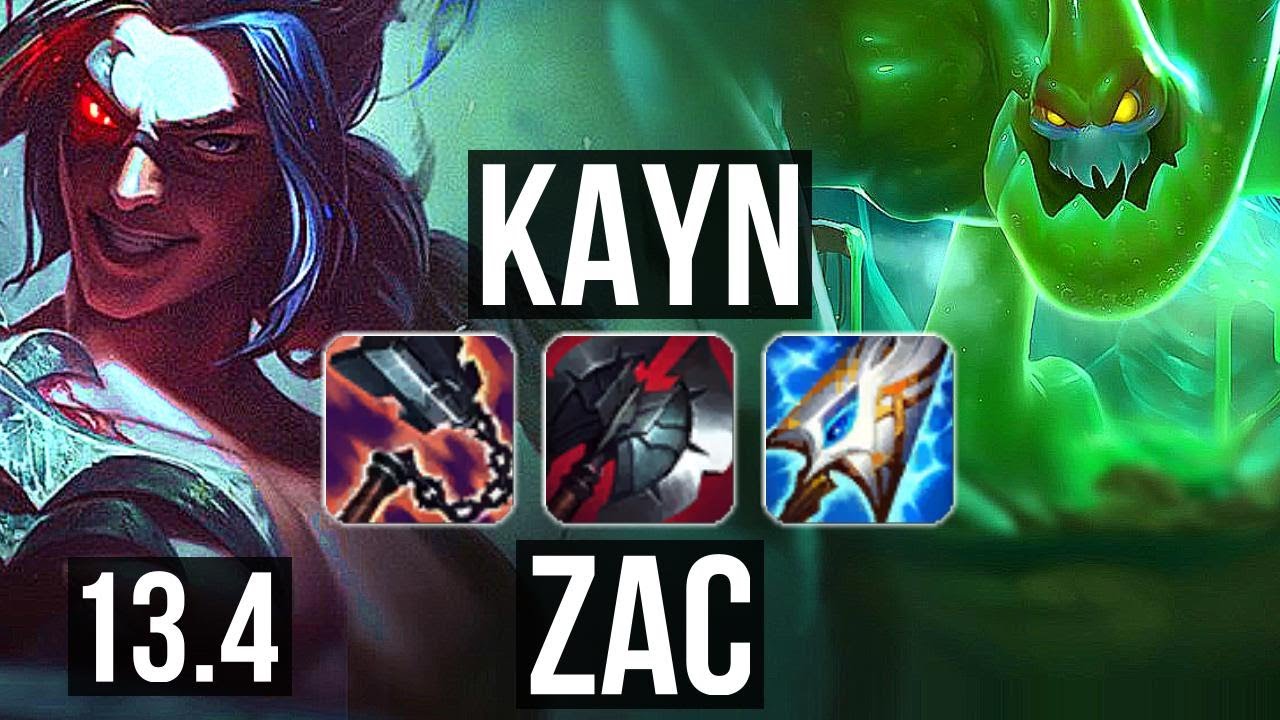 KAYN vs ZAC (JNG) | 1.9M mastery, Legendary, 21/4/16, 1000+ games | EUW ...