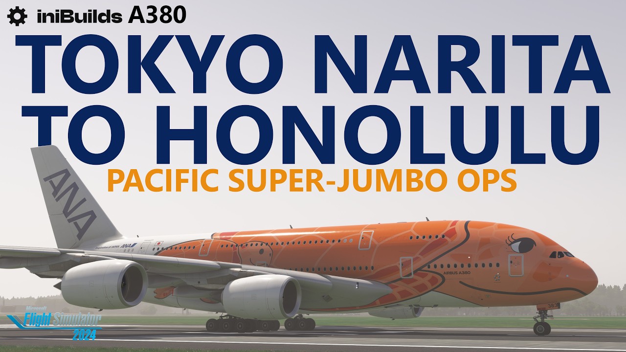 TURTLE TAKEOFF! 🐢 Flying Honu A380 to Hawaii | MSFS 2024 Live on VATSIM (+Time Acceleration)