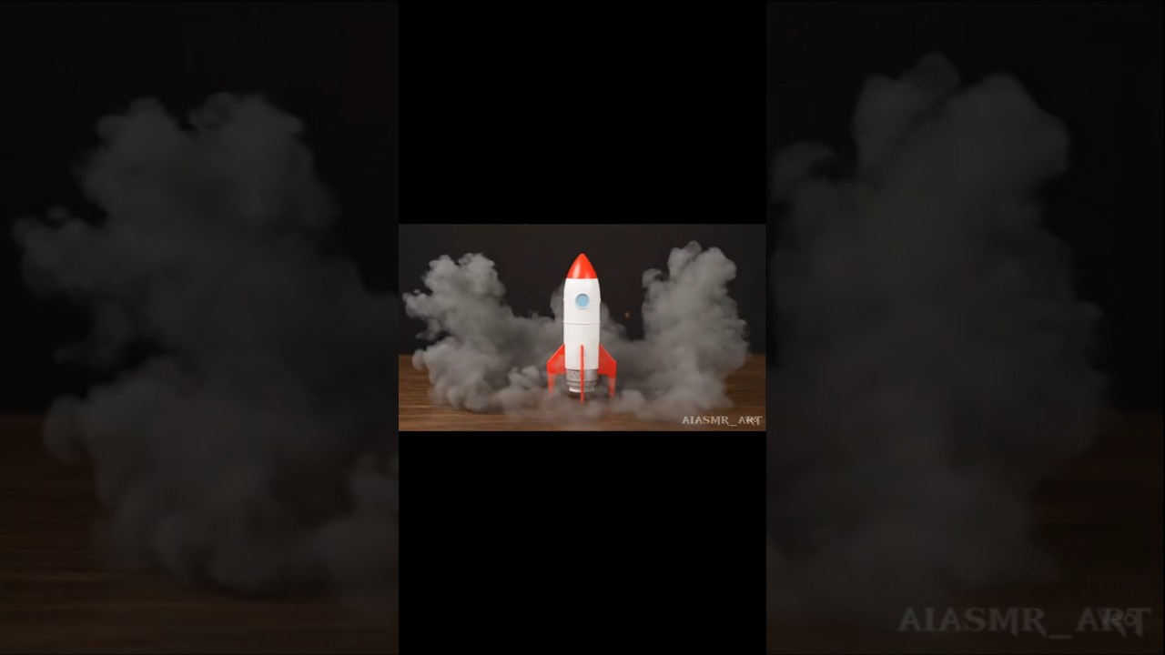 ASMR Cutting a Rocket Ship Cake | Satisfying Illusion