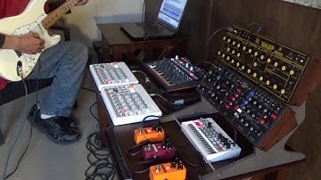Elektron Model:Samples Duo - Volca Sample - Behringer Wasp - Model D -DrumBrute Impact - US E9 Strat