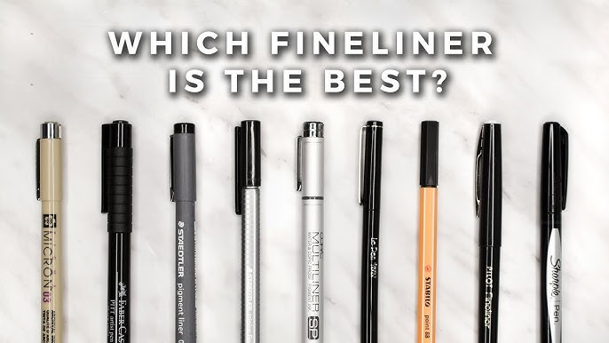 Comparing the pigmented fineliner brands. An overly critical
