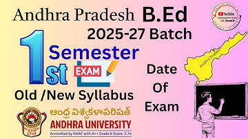 Andhra B.Ed | 1st Semester Exam | #ANU #AU