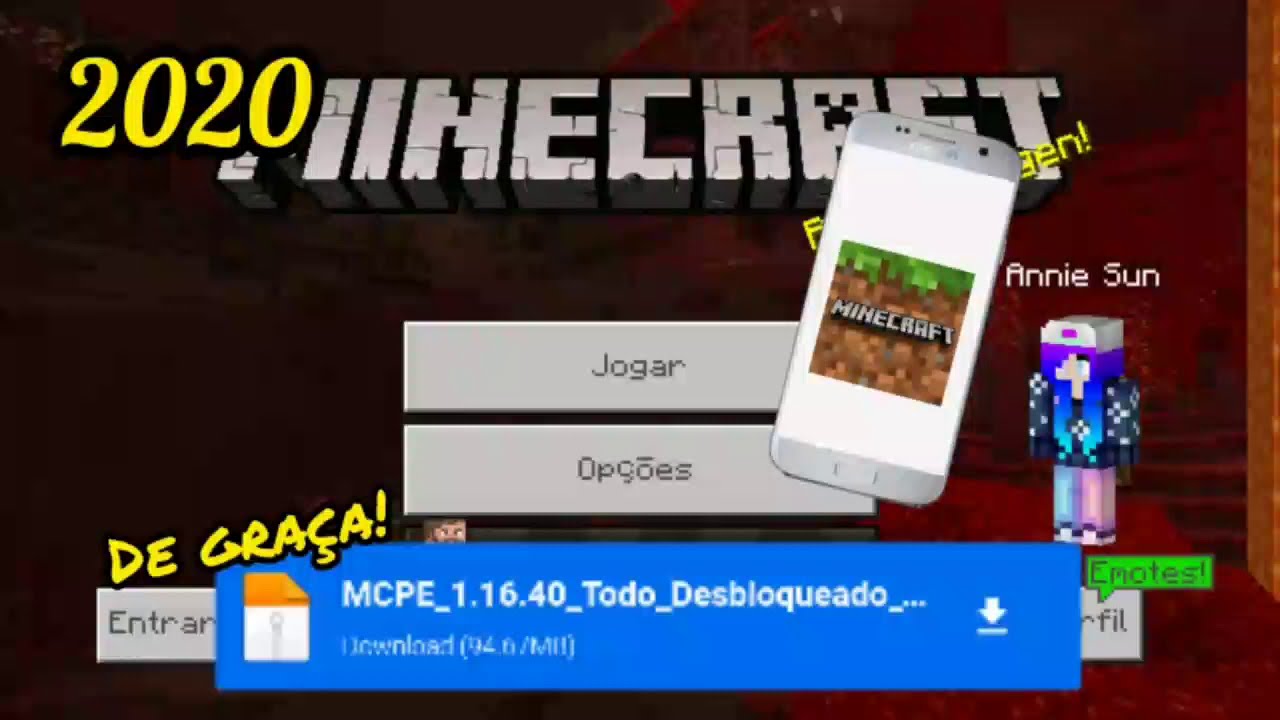 SAIU! Download Minecraft MCPE v1.16.40 - GRÁTIS! - YouTube
