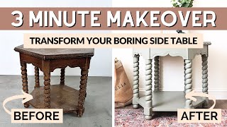 Transform Your Boring Side Table With This DIY Makeover! | 3 Minute Makeover