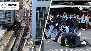 Violent scenes as Sydney anti-lockdown protesters clash with police