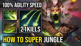 How to Fast Jungle Medusa in 7.33 Like a Pro with 960 Gold Per Min 100% Full Agility Speed Dota 2