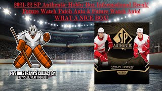 2021-22 SP Authentic Hobby Box Informational Break! Future Watch Patch Auto & Future Watch Auto!