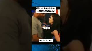 RAMPAGE JACKSON being  hilarious with a ring girl #rampagejackson #ufcshorts #mmaboxing #mmashorts