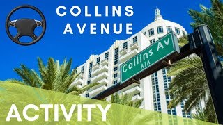 DRIVING COLLINS AVENUE SOUTH BEACH MIAMI BY DAY