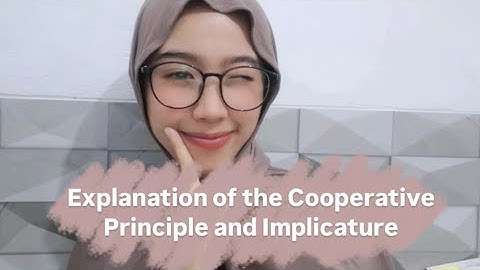Cooperative Principle and implicature | Introduction to Linguistic Final Exam