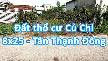 Đất nền thổ cư Củ Chi 4,250 tỷ 8x25 đường nhựa trung tâm xã Tân Thạnh Đông
