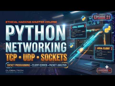 Python Networking Tutorial Hindi | TCP, UDP, Sockets & Ethical Hacking EP 21
