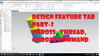 NX tutorial for beginners (Part-21)|| Emboss, thread, Groove|| Design feature command Part-2