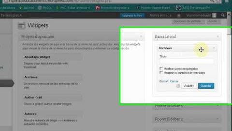¿Como activar/desactivar Widgets en WordPress?