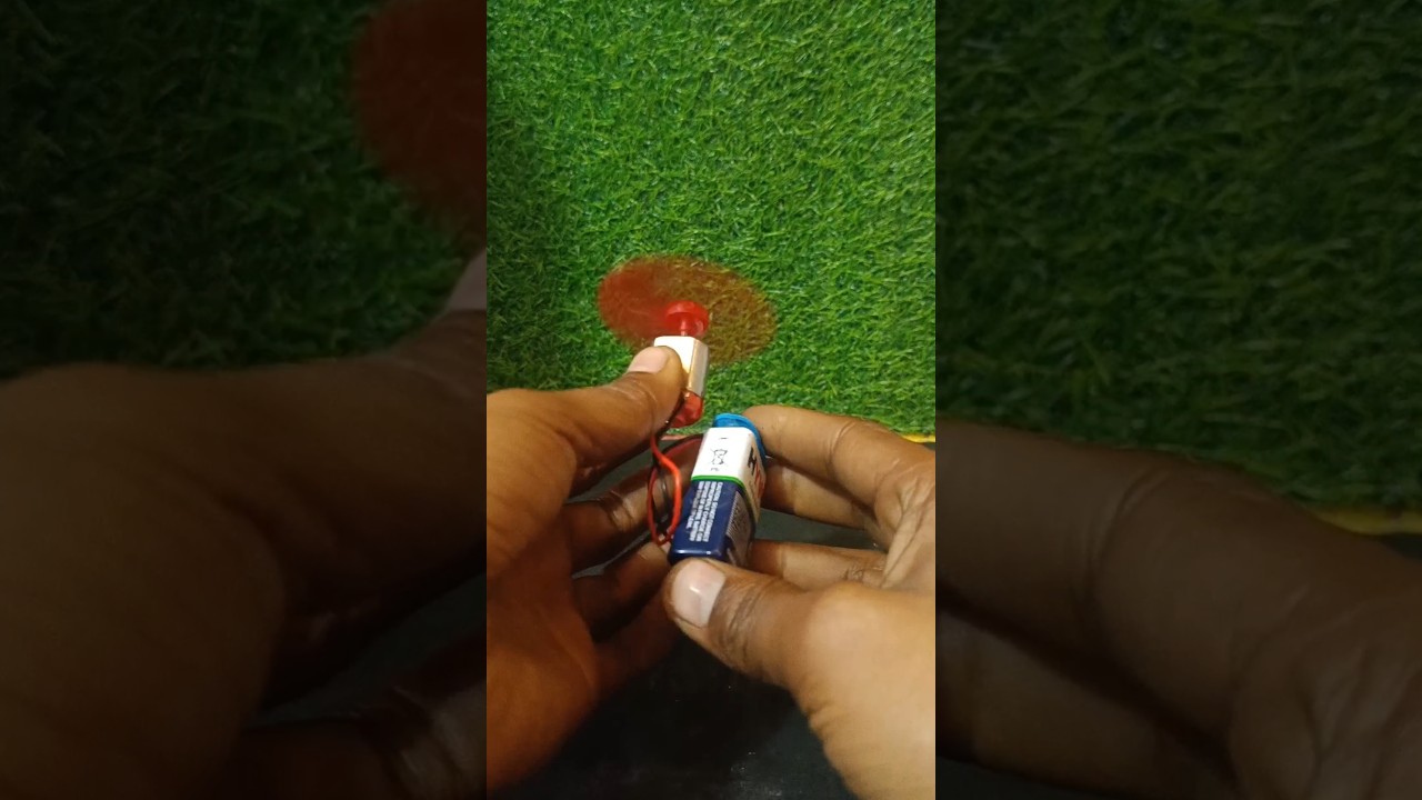 Dc Motor with Fan LED light Switch clip || Mini project ||