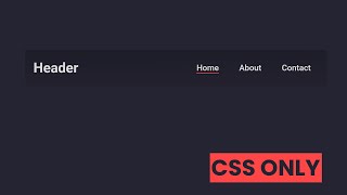 Simple animated header | CSS ONLY