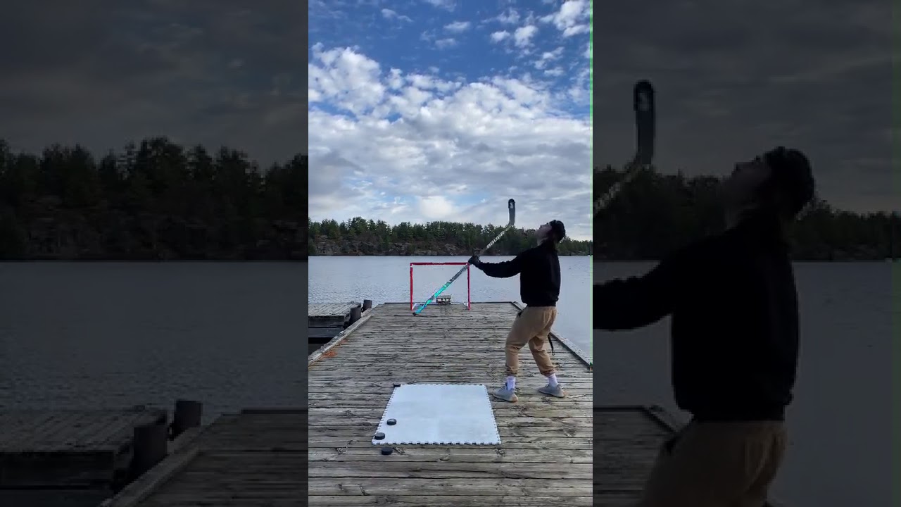 Guy Scores Goal on Pier After Performing Mind Blowing Tricks With Hockey Stick and Puck - 1171266