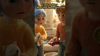 Cody &amp; May Clean the Messy House 🧹✨ #shorts