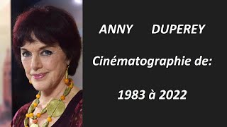 ANNY DUPEREY Cinématographie  de 1983 à 2022