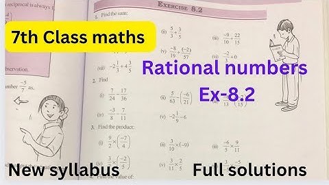 Class 7 Maths - Exercise 8.2 Rational Numbers Chapter 8 - Q.1, 2, 3 & 4 - New book - Ex 8.2 class 7