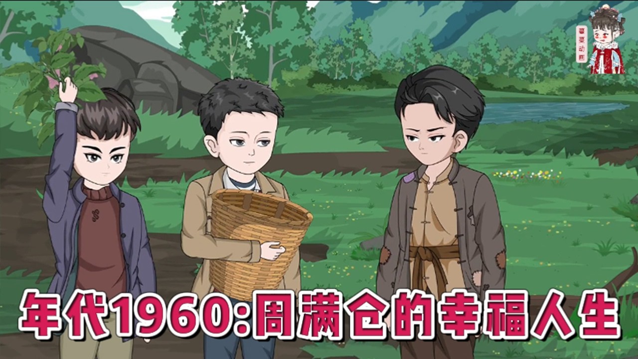 💕现代动画【年代1960：周满仓的幸福人生】一睁眼，竟被被炸进了1960年的农村。他是周家的长房长孙，有护短的爷爷，疼他的奶奶，支持他的爹妈大姐，和一群被他忽悠要孝顺他的跟屁虫弟妹。#蔓蔓动画